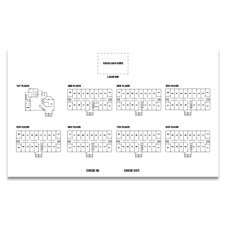 8.5" x 14" Horizontal Paper Property Map with Logo