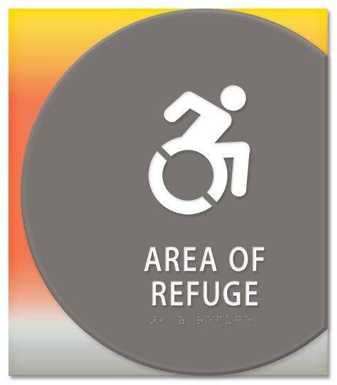Area of Refuge Sign - Dynamic ISA Symbol