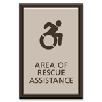 Area of Rescue Assistance Sign - NYC Compliant