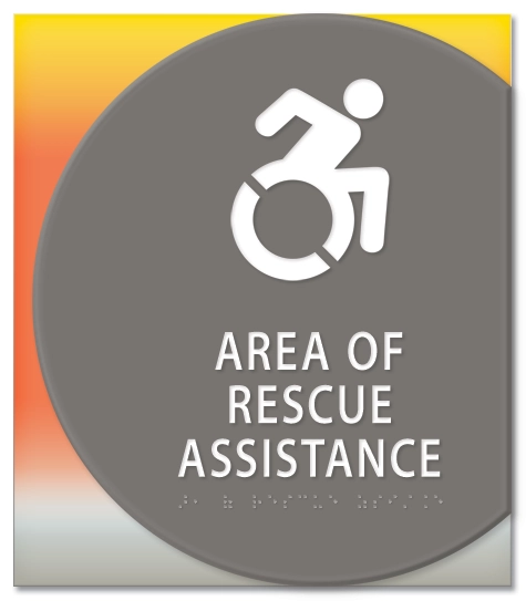 Area of Rescue Assistance Sign - NYC Compliant