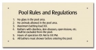 Baldwin County, Alabama Pool Rules Sign