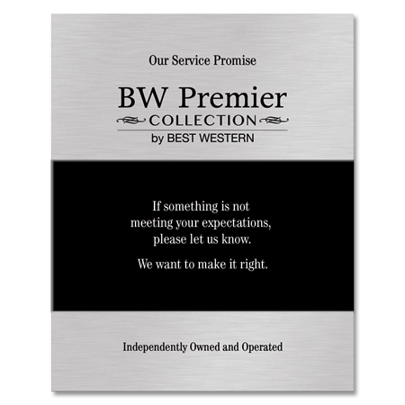 Best Western Premier Collection Service Promise Plaque- English
