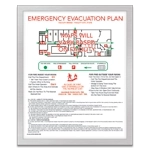 Brushed Metallic Evacuation Map