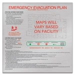 Brushed Silver Pattern Evacuation Map