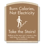 Burn Calories, Not Electricity Sign