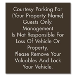 Courtesy Parking For Guests Only