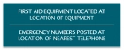 Delaware First Aid and Emergency Phone Location Sign