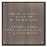 Employees Must Wash Hands... with Spanish