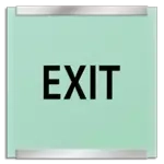 "Exit" Egress Sign - CA Compliant