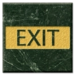 "Exit" Egress Sign - CA Compliant