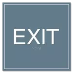 "Exit" Egress Sign - CA Compliant
