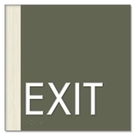 "Exit" Egress Sign - CA Compliant