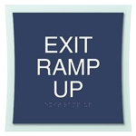 'Exit Ramp Up' Egress Sign - CA Compliant