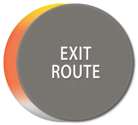 "Exit Route" Egress Sign - CA Compliant