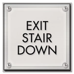 "Exit Stair Down" Egress Sign - CA Compliant