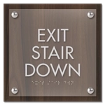 "Exit Stair Down" Egress Sign - CA Compliant