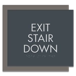 "Exit Stair Down" Egress Sign - CA Compliant
