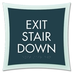 Exit Stair Down Egress Sign