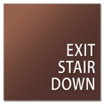 Exit Stair Down Egress Sign