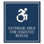 Exterior Area for Assisted Rescue Sign - Dynamic ISA Symbol