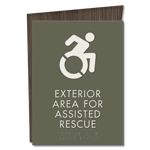 Exterior Area for Assisted Rescue Sign - Dynamic ISA Symbol
