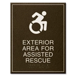 Exterior Area for Assisted Rescue Sign - Dynamic ISA Symbol