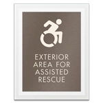 Exterior Area for Assisted Rescue Sign - Dynamic ISA Symbol