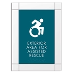 Exterior Area for Assisted Rescue Sign - Dynamic ISA Symbol