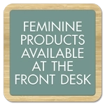 Feminine Products Available...