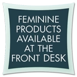Feminine Products Available...