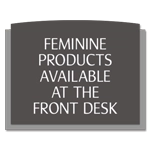 Feminine Products Available...