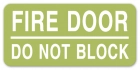 Fire Door - Do Not Block Label - 4 Pack