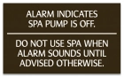 Florida Spa Alarm Rules Sign