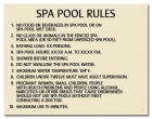 Florida Spa Pool Rules Sign