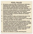 Hawaii Pool Rules Sign