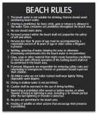Illinois Beach Rules Sign