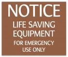 Illinois Life Saving Equipment Sign