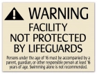 Illinois No Lifeguard Sign