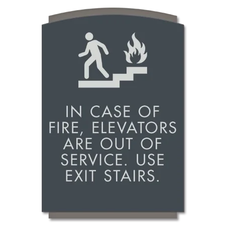 In Case of Fire, Elevators Are Out of Service... w/No Braille