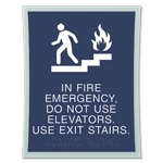 In Fire Emergency, Do Not Use Elevator... (No Braille)