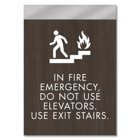 In Fire Emergency, Do Not Use Elevator... w/ No Braille