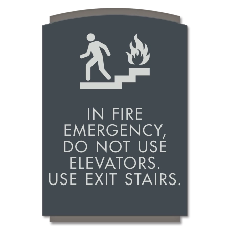 In Fire Emergency, Do Not Use Elevator... w/No Braille