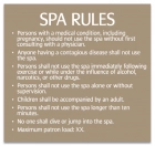 Iowa Spa Rules Sign
