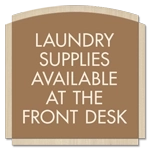 Laundry Supplies Available at the Front Desk