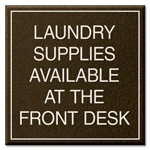 Laundry Supplies Available at the Front Desk