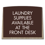 Laundry Supplies Available at the Front Desk