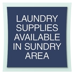 Laundry Supplies Available in Sundry Area