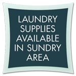 Laundry Supplies Available in Sundry Area