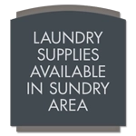 Laundry Supplies Available in Sundry Area