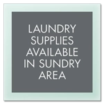 Laundry Supplies Available in Sundry Area